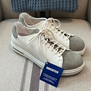 Birkenstock Women's Taupe and eggshell Sneakers